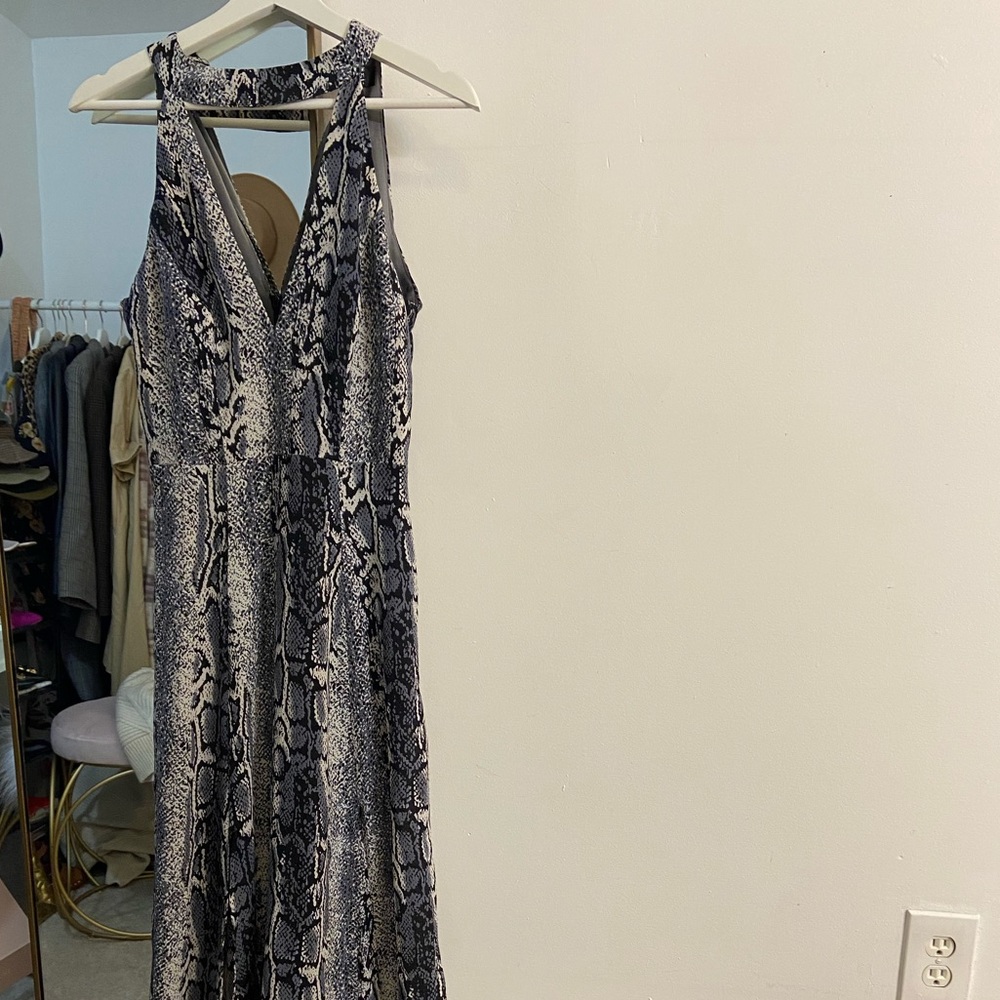 Long Snake Print Maxi dress